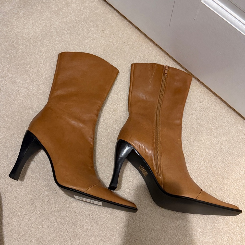 Jeffrey Campbell Tan Heeled Boots - Picture 2 of 7